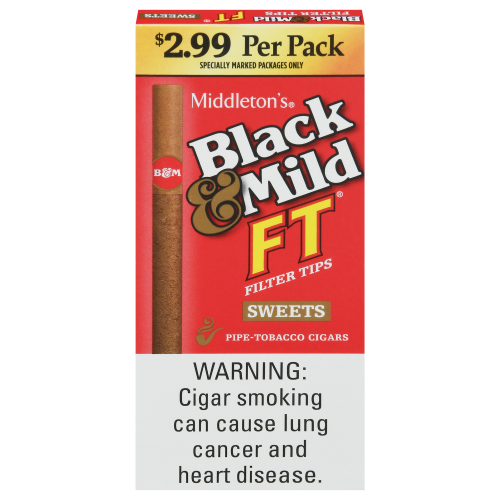 Black & Mild Filter Tips Pipe-Tobacco Sweets Cigars (5 ea)