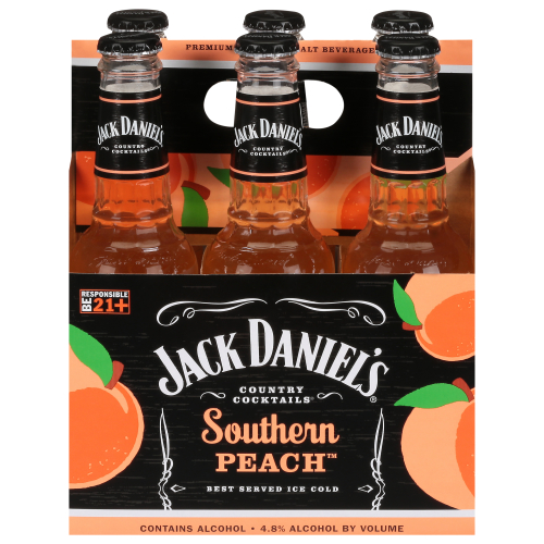 Jack Daniel's Southern Peach Country Cocktails 6 - Bottles (10 fl oz)