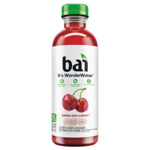 Bai Flavored Water Zambia Bing Cherry, Antioxidant Infused Beverage, 18 Fluid Ounce Bottle