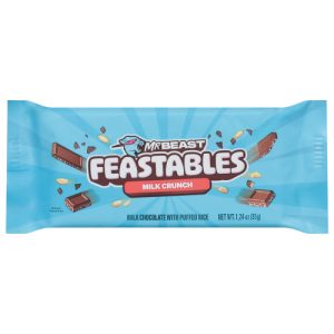 Feastables Mr Beast Milk Crunch Milk Chocolate with Puffed Rice (1.24 oz)