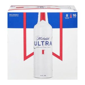Michelob Ultra Light Aluminum Bottle (8 Pack/16 FL OZ Aluminium Bottle)