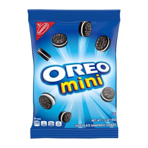 Nabisco Mini Oreo Chocolate Sandwich Cookies  (Single/1.50 OZ Plastic Bag)