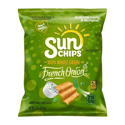 Sun Chips Flavored Whole Grain Snacks French Onion (Single/1.50 OZ Foil Bag)