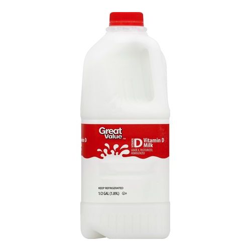 Great Value Whole Milk Vitamin D (Single/0.50 GAL Plastic Jug)