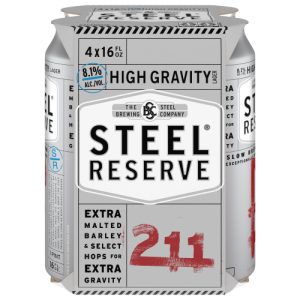 Steel Reserve Lager High Gravity Beer 4 - Cans (16 fl oz)