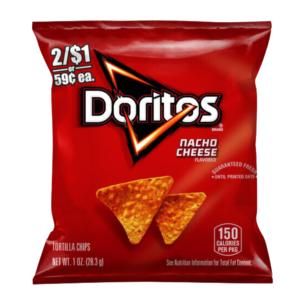Doritos Tortilla Chips Nacho Cheese (Single/1.00 OZ Foil Bag)
