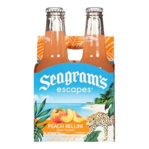 Seagram's Cooler Escapes Peach Fuzzy Navel Bottle (4 Pack/11.2 FL OZ Bottle)