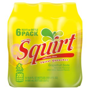 Squirt Caffeine Free Grapefruit Soda Thirst Quencher 6 - Bottles (6 Pack/16.9 fl oz)