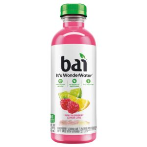 Bai Flavored Water Rubi Raspberry Lemon Lime, Antioxidant Infused Beverage, 18 Fluid Ounce Bottle