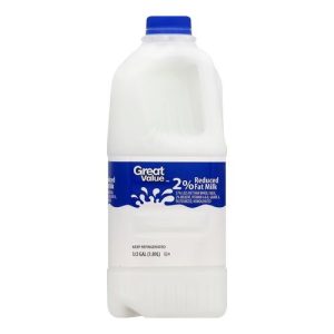 Great Value 2% Reduced Fat Milk  (Single/0.50 GAL Plastic Jug)