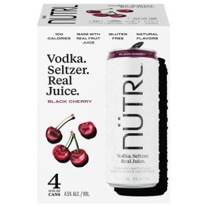 Nutrl Real Juice Black Cherry Vodka Seltzer 4 - Cans (12 fl oz)