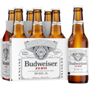 Budweiser Zero Bottles (6 Pack/12oz)