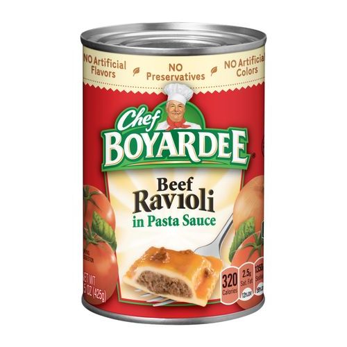 Chef Boyardee Beef Ravioli in Tomato & Meat Sauce (Single/15.00 OZ Pull Top Can)