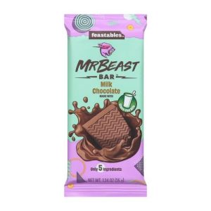 Feastables Mr Beast Bar Milk Chocolate (Single/1.24 OZ Foil Wrapper)