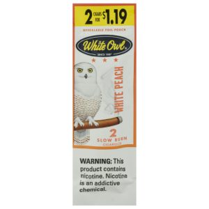 White Owl White Peach Cigarillos (2 ea)