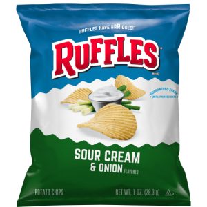 Ruffles Sour Cream & Onion Flavored Potato Chips Bag (1 oz)