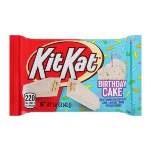 Kit Kat Crisp Wafers Birthday Cake (Single/1.50 OZ Foil Wrapper)