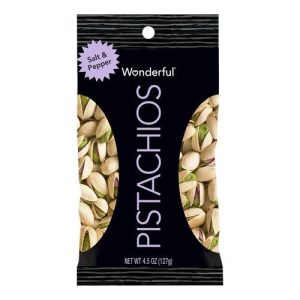 Wonderful Pistachios Salt & Pepper (Single/4.50 OZ Plastic Bag)