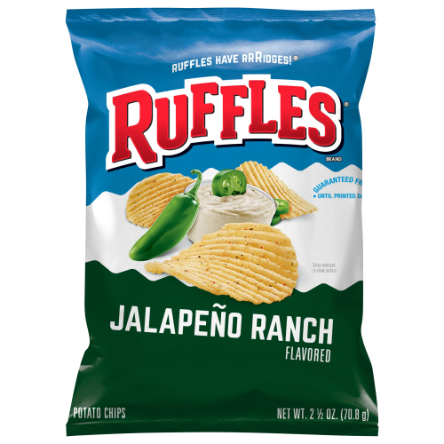 Ruffles Jalapeno Ranch Flavored Potato Chips (2.5 oz)