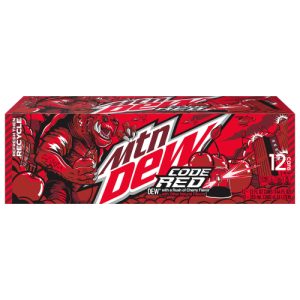 Mtn Dew Code Red Soda DEW With A Rush Of Cherry 12 Count (12 Fl Oz)