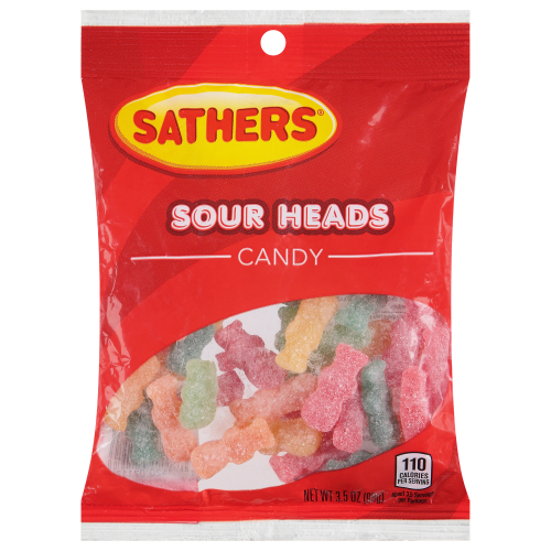 Sathers Sour Heads Candy (3.5 oz)