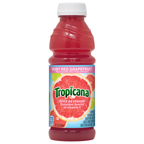 Tropicana Ruby Red Grapefruit Juice Bottle (15.2 Fl Oz)