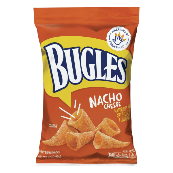 Bugles Crispy Corn Snacks Nacho Cheese (Single/3.00 OZ Foil Bag)