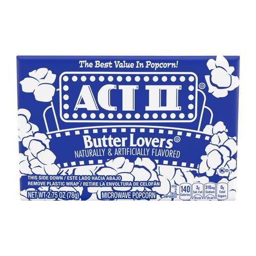 Act II Microwave Popcorn Butter Lover's (Single/2.75 OZ Plastic Wrapper)