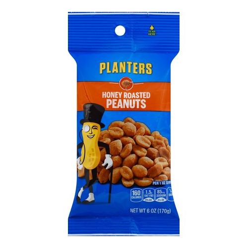Planters Honey Roasted Peanuts  (Single/6.00 OZ Foil Bag)