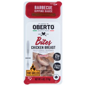 Oberto Bites Barbecue Dipping Sauce Fire Grilled Chicken Breast (4 oz)