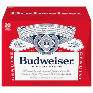 Budweiser Beer 12 fl. oz. Bottles, 5% ABV (20 Pack)
