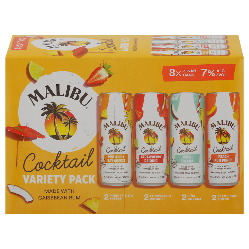 Malibu Variety Pack Assorted Cocktail 8 - Cans (12 fl oz)