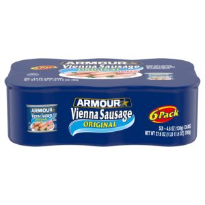 Armour Star Vienna Sausage Original Flavor, Canned Sausage, . (Pack of 6) (4.6 oz)