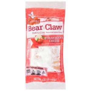 Clover Hill Danish Strawberry Cheese Bear Claw (4.25 oz)