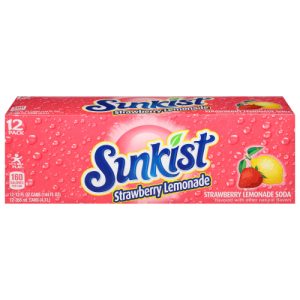 Sunkist Strawberry Lemonade Soda 12 - Cans (12 fl oz)