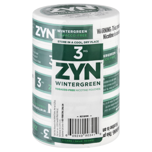 Zyn 3 mg Wintergreen Nicotine Pouches (5 ea)