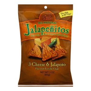 El Sabroso Jalapenitos Tortilla Chips 3 Cheese & Jalapeno (Single/3.00 OZ Foil Bag)