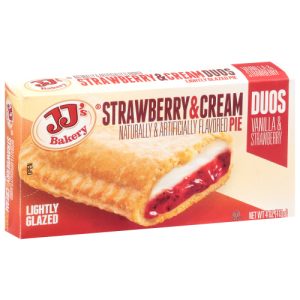 JJ's Bakery Lightly Glazed Duos Strawberry & Cream Pie (4 oz)