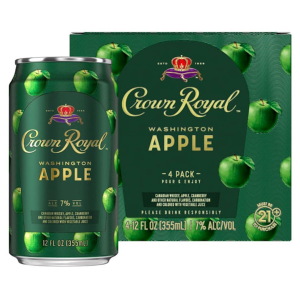 Crown Royal Washington Apple Premix Drink (4 Pack/12 oz Cans)