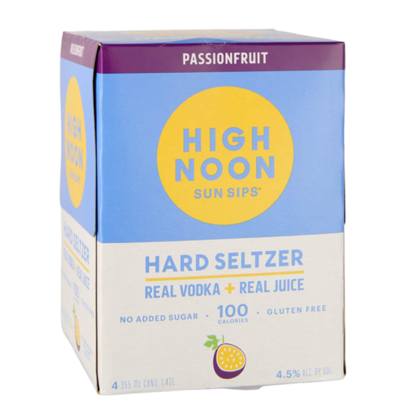 High Noon Sun Sips Vodka & Soda Passion Fruit Can (4 Pack/355 ML Can)