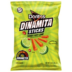 Doritos Dinamita Sticks Corn Snacks Tangy Fiery Lime (3 Oz)
