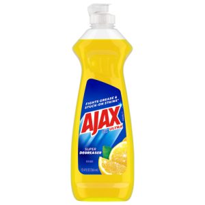 Ajax Ultra Liquid Dish Soap Lemon Scent Super Degreaser, . Bottle (12.4 Oz)