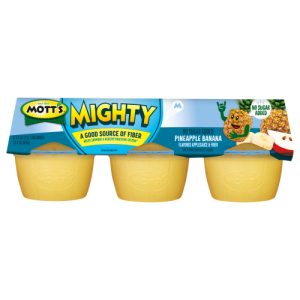 Mott's Mighty Pineapple Banana Applesauce Cups, (6 Pack/3.9 Oz)