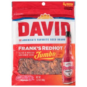 David Salted & Roasted Frank's RedHot Jumbo Flavored Sunflower Seeds (5.25 oz)