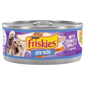 Purina Friskies Gravy Wet Cat Food Shreds With Turkey & Giblets in Gravy - . Can (5.5 oz)