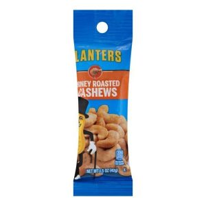 Planters Honey Roasted Cashews  (Single/1.50 OZ Foil Bag)
