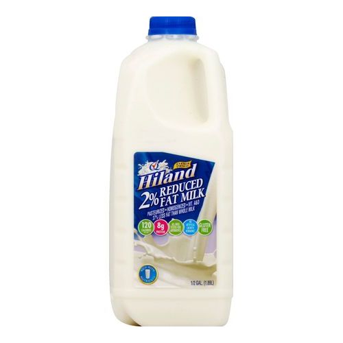 Hiland 2% Reduced Fat Milk  (Single/0.50 GAL Plastic Jug)