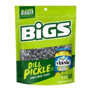 Bigs Sunflower Seeds Vlassic Dill Pickle (Single/5.35 OZ Resealable Package)