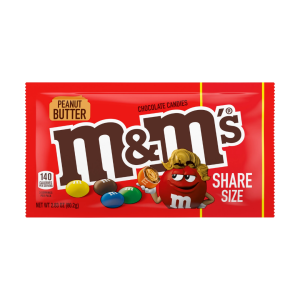M&M's Chocolate Candies Peanut Butter - Sharing Size (Single/2.83 OZ Plastic Bag)