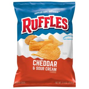 Ruffles Cheddar & Sour Cream Flavored Potato Chips (2.5 oz)